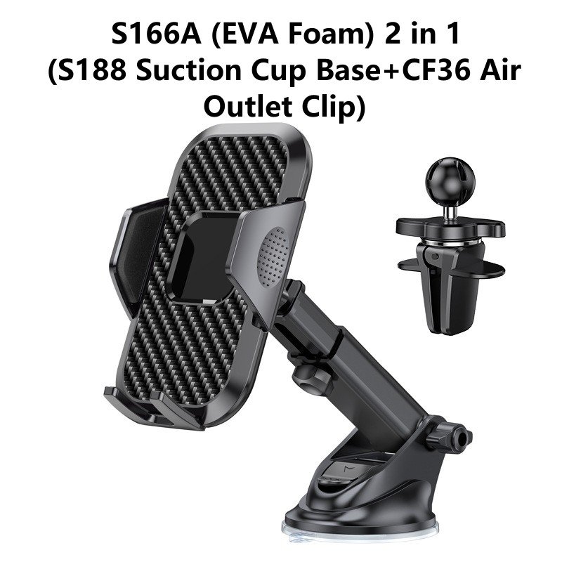 360 Rotation Car Mount Mobile Phone Holder Adjustable Height Phone Holder for Car Console Dashboard Home Desk