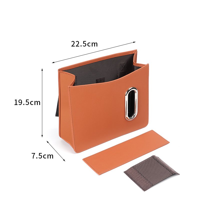 PU Leather Paper Towel Holder Multifunctional Car Door Hanging Organizer Foldable Tissue Box Seat Back Storage Box for Car