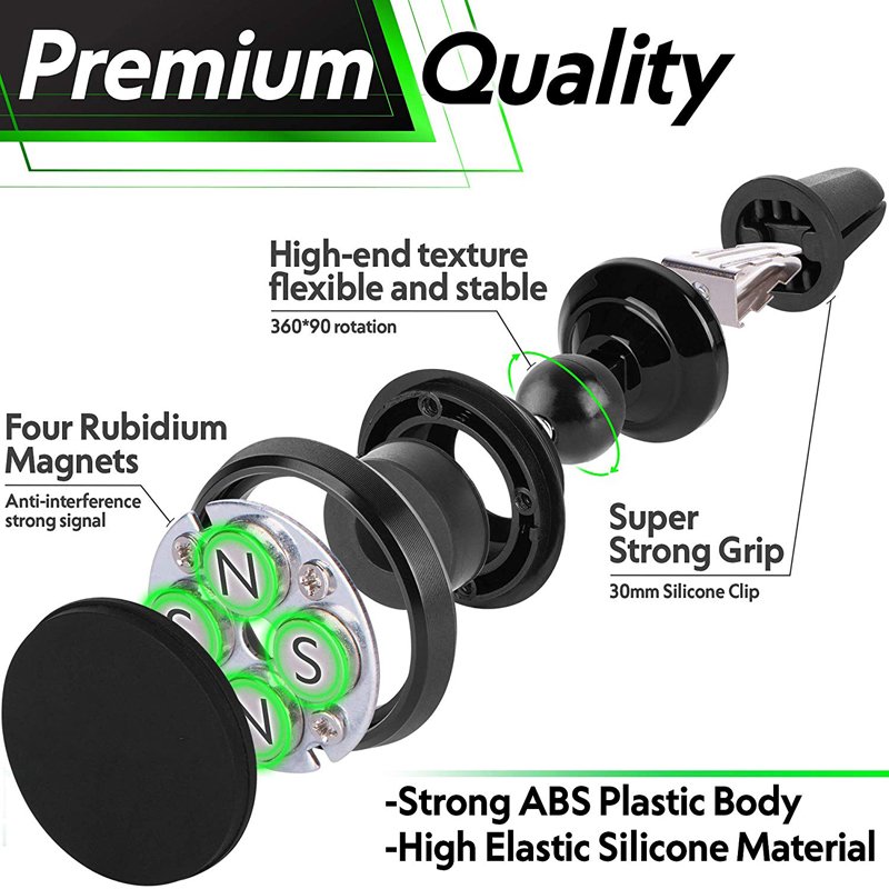 Wholesale Cell Phone Accessories Universal 360 Smartphone Flexible Magnetic Car Mount Holder For Android Mobile Phone