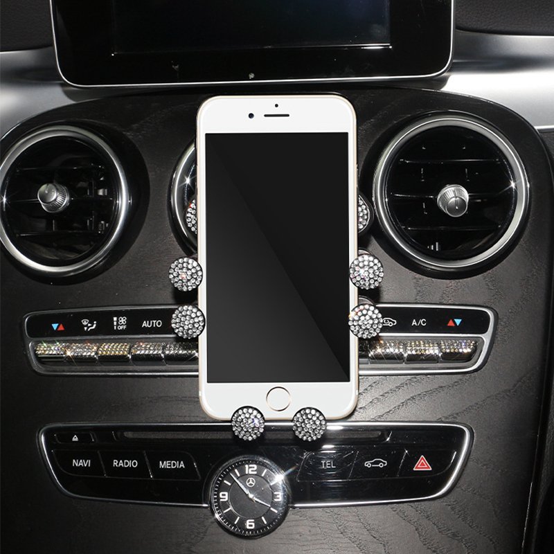 Ultra Stable Crystal Mobile Phone Bracket GPS Navigation Suction Cup Car Phone Holder