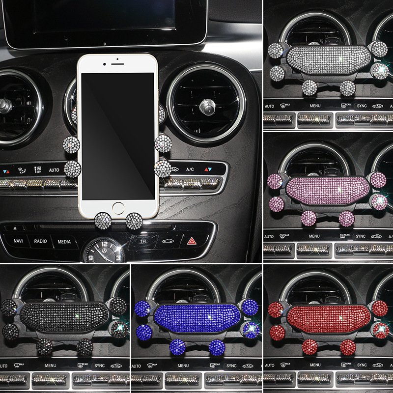 Ultra Stable Crystal Mobile Phone Bracket GPS Navigation Suction Cup Car Phone Holder