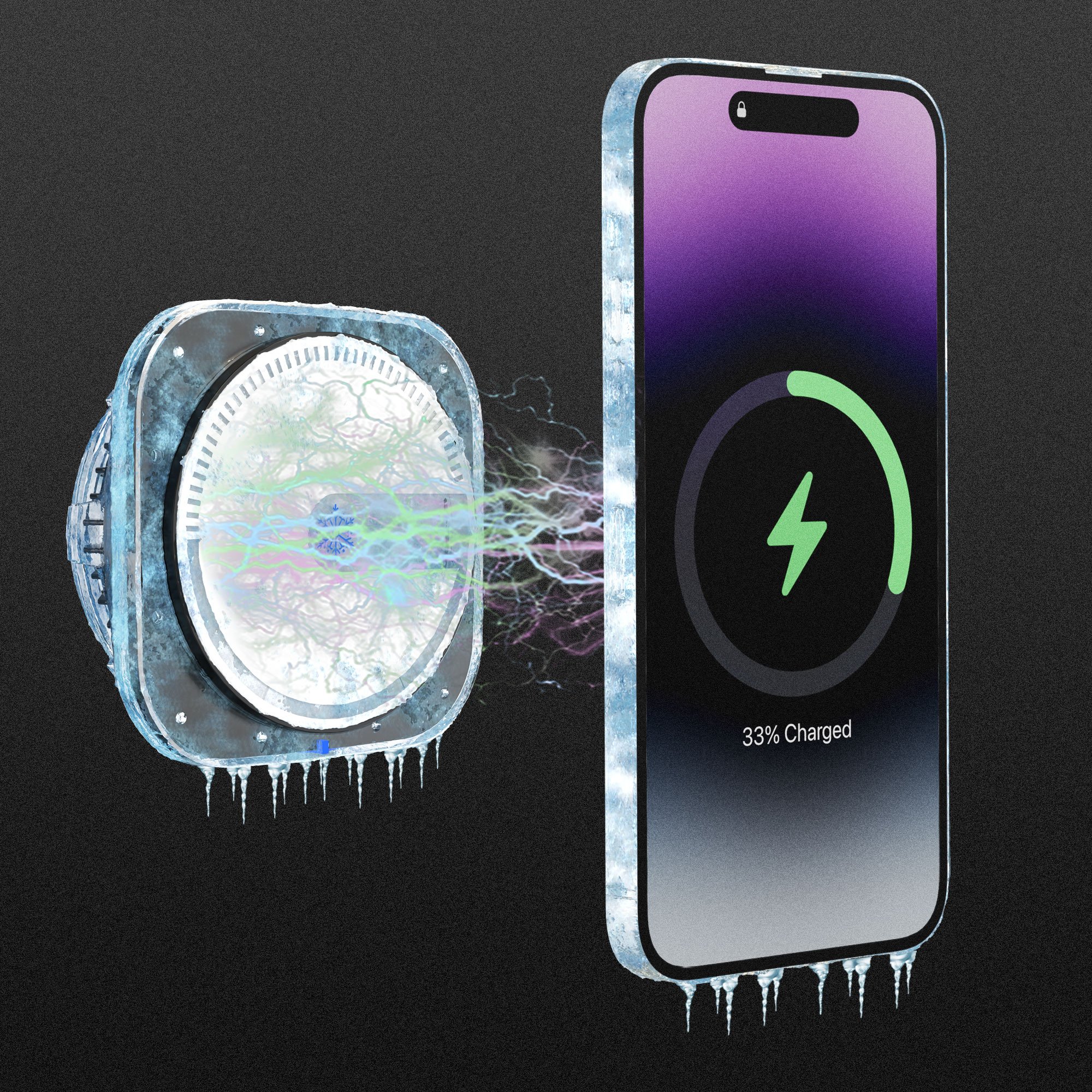Magnetic Wireless Car Charger Electronic Refrigeration Car Phone Holder 15W Fast Charging Wireless Car Charger