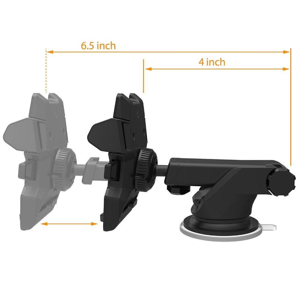 Windshield Car Phone Holder Universal in Car Cellphone Holder Stand Adjustable Phone Suction Cup Holder Car Mount Phone Stand