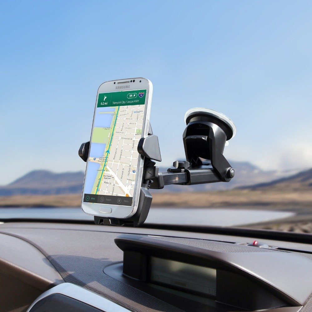 Windshield Car Phone Holder Universal in Car Cellphone Holder Stand Adjustable Phone Suction Cup Holder Car Mount Phone Stand