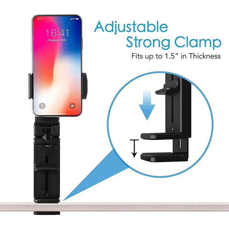 Universal Foldable Airplane in Flight Cell Phone Media Holder Mount 360 Degree Desk Mobile Phone Holder For Travel Table Tray