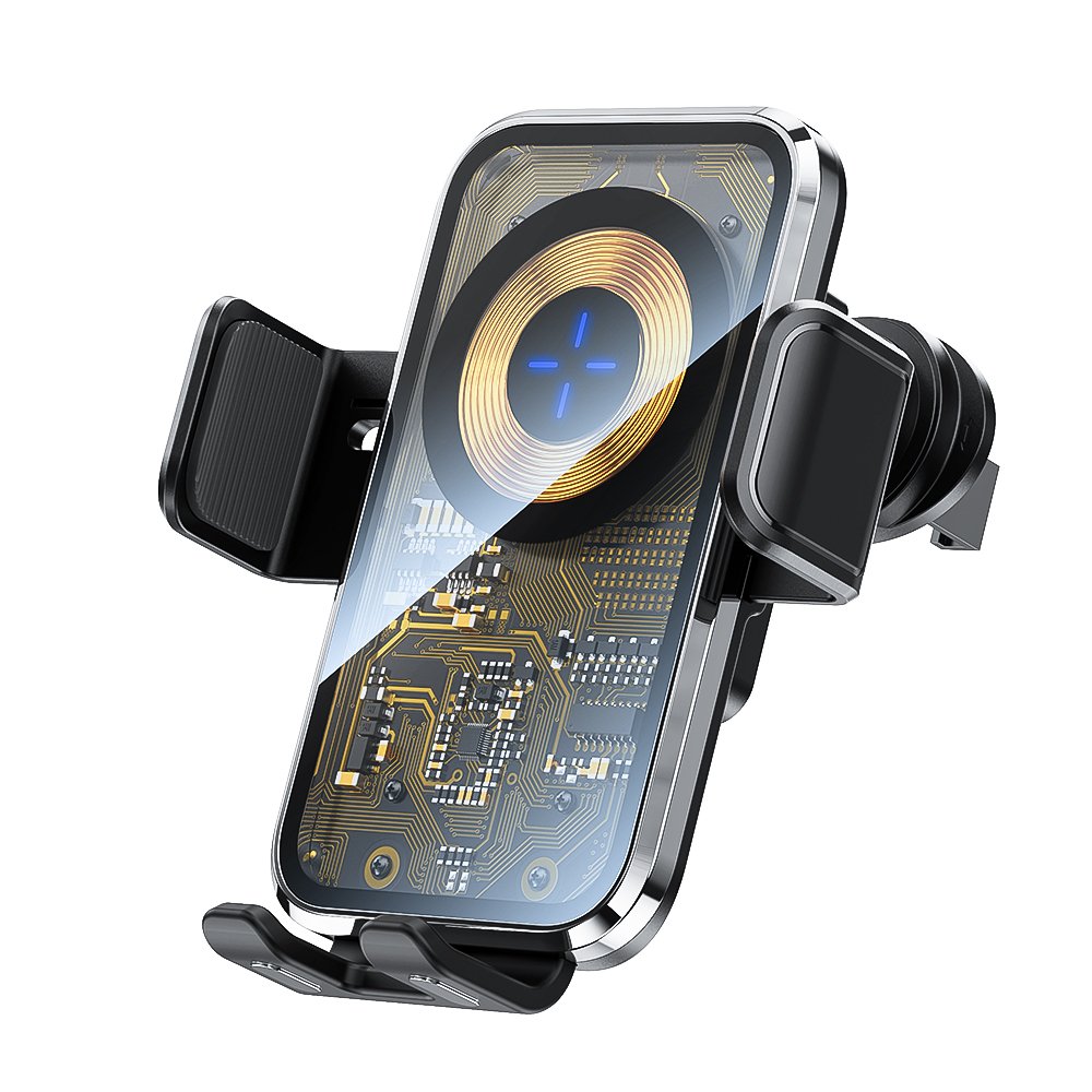 Car Phone Holder Wireless Charger 15W Auto Clamping Transparent Adapter for iPhone Samsung Trending Products 2023 New Arrivals