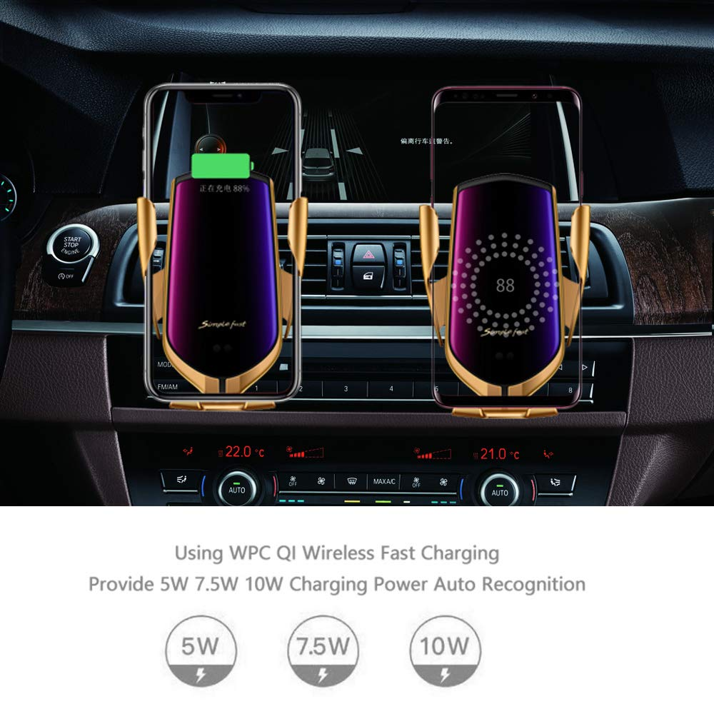 Universal 4 To 6.5 Inch Hot Selling Automatic Mobile Phone Wireless Charger Car Holder