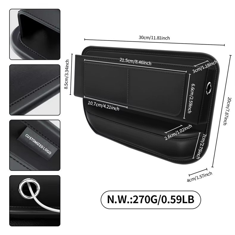 rts Car Seat Gap Organizer Storage Box Pocket Multifunction Universal Wallet Key Card Cup Phone Holder Auto Interior