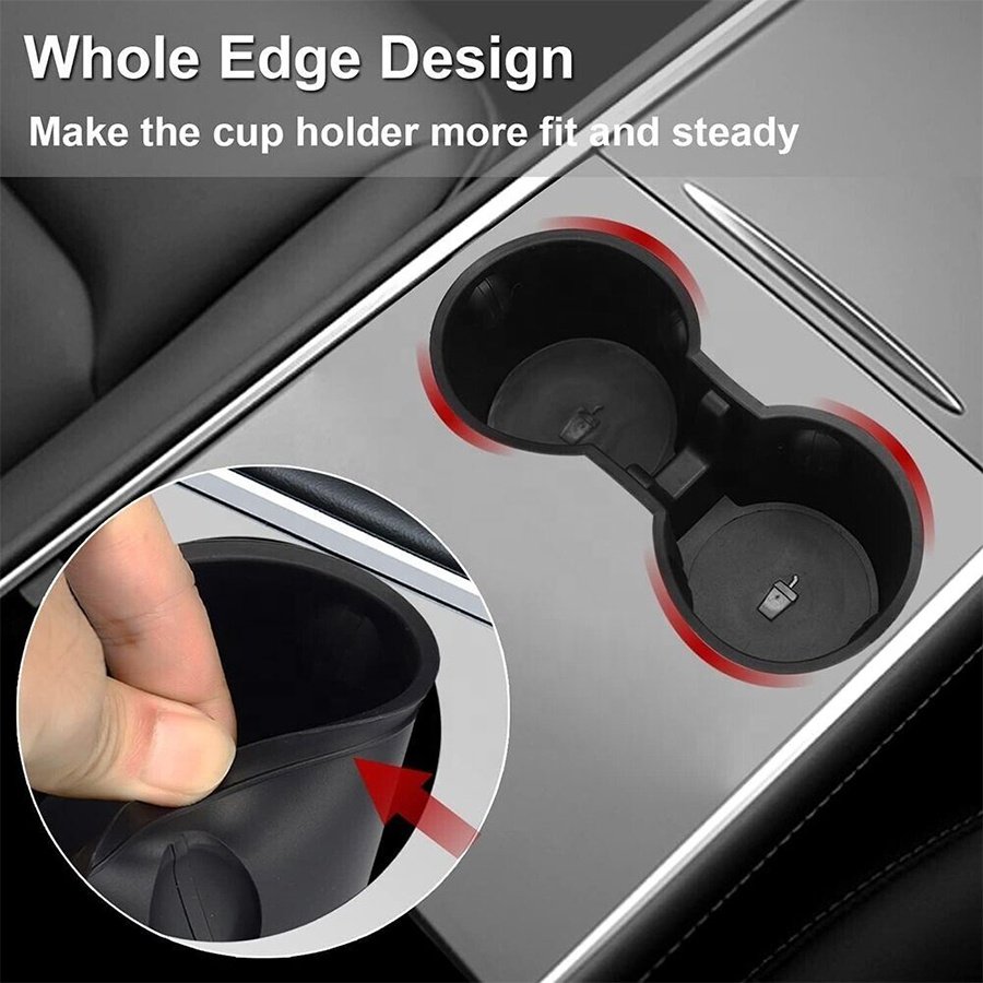 Car Interior Accessories TPE Center Console Car Cup Holder For Tesla Model 3 Model Y