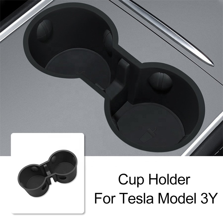 Car Interior Accessories TPE Center Console Car Cup Holder For Tesla Model 3 Model Y