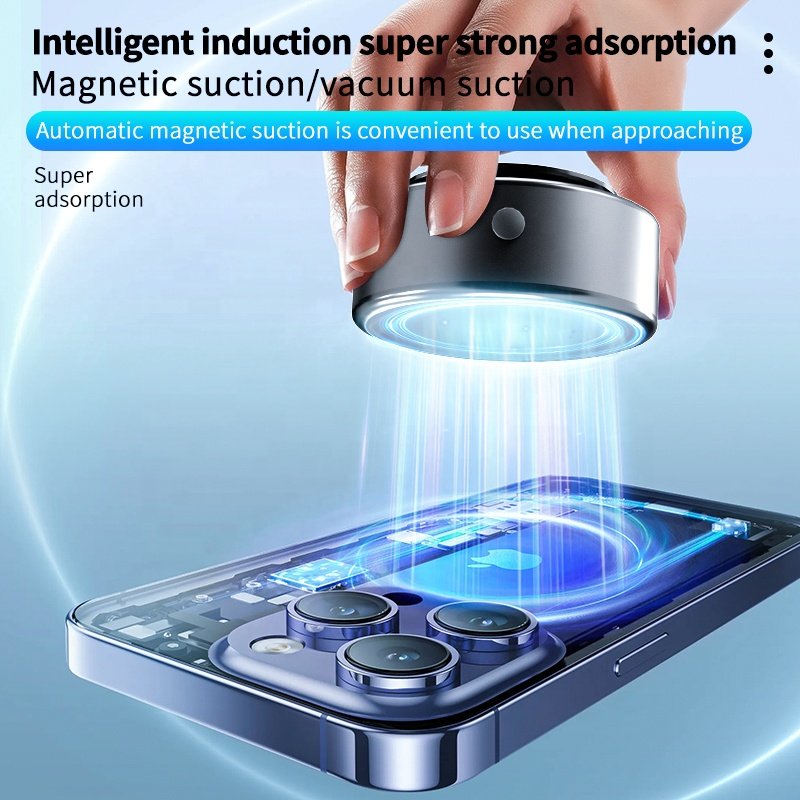 Fast Charging Magnetic Vacuum Suction 15W Air Vnt Retractable Ultra Stable Clamping Wireless Car charger