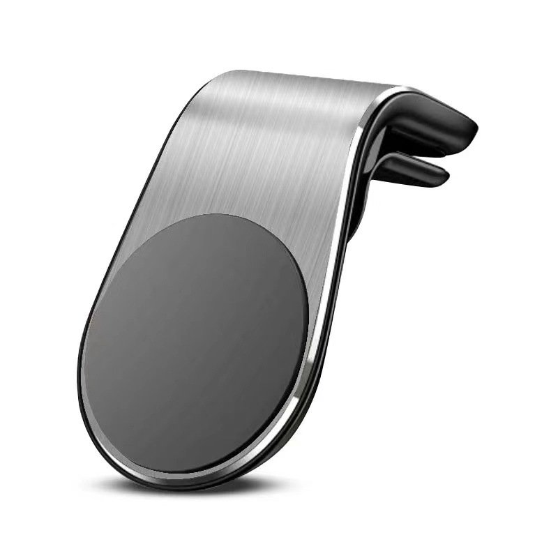 L-Type Magnetic Car Phone Holder GPS Mount Holder Air Vent Clip 360 Metal Magnet Phone Stand For iPhone 12 11 pro Huawei Xiaomi