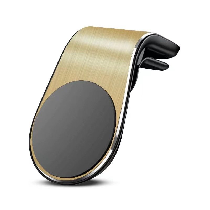 L-Type Magnetic Car Phone Holder GPS Mount Holder Air Vent Clip 360 Metal Magnet Phone Stand For iPhone 12 11 pro Huawei Xiaomi