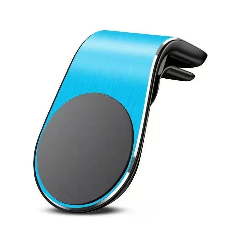 L-Type Magnetic Car Phone Holder GPS Mount Holder Air Vent Clip 360 Metal Magnet Phone Stand For iPhone 12 11 pro Huawei Xiaomi