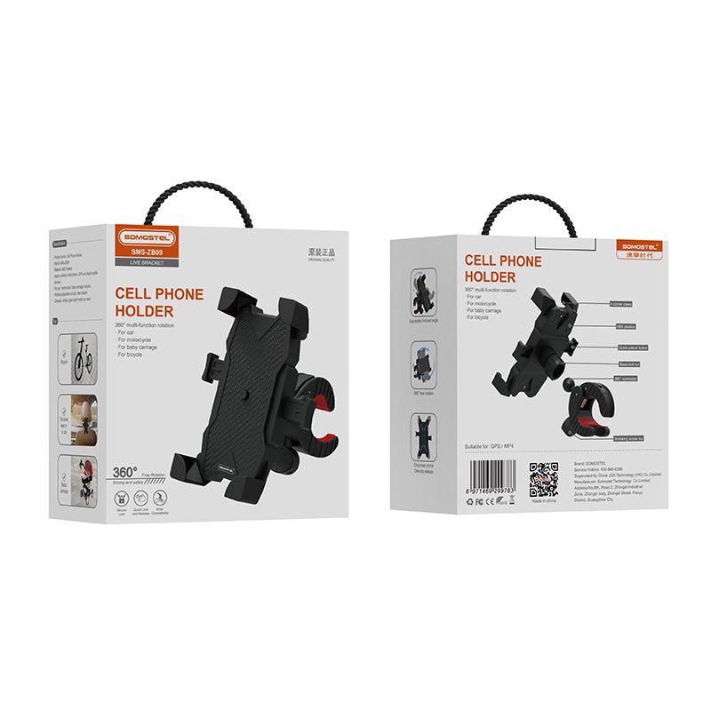 Somostel new motorcycle accessories 360 degree rotation mobile phone holders for bike and motorcycle bicycle phone holders