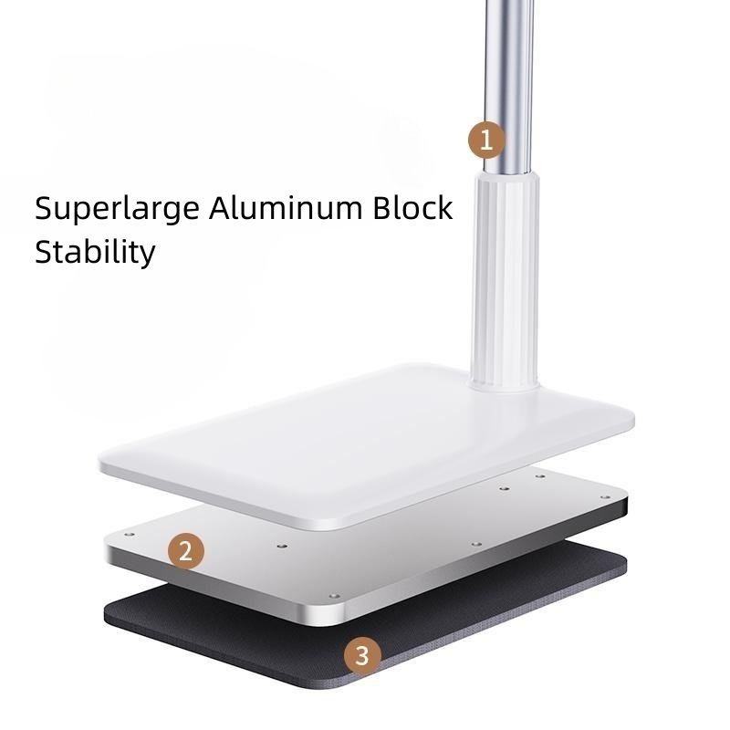 360 Rotation Alloy Metal Content Creation Overhead Folding Floor Mobile Stand Tablet Phone Holder for Video Recording