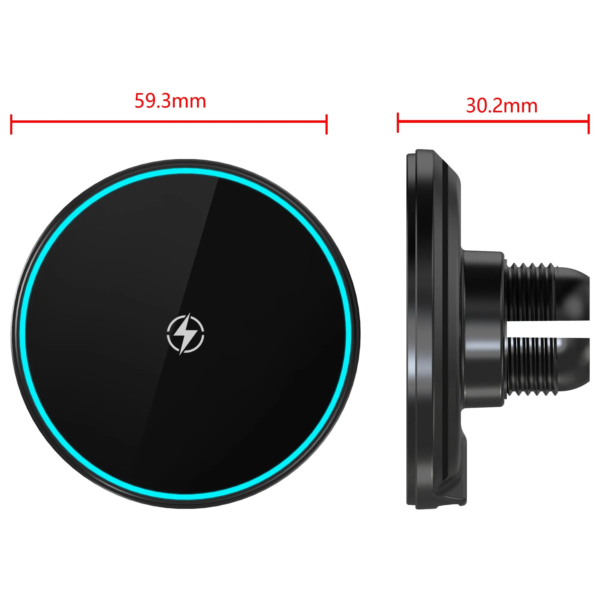 Magnetic 360 Rotating Car Mobile Phone Holder 15W Wireless Charger Phone Holder For Car Mobile Phone Car Holder