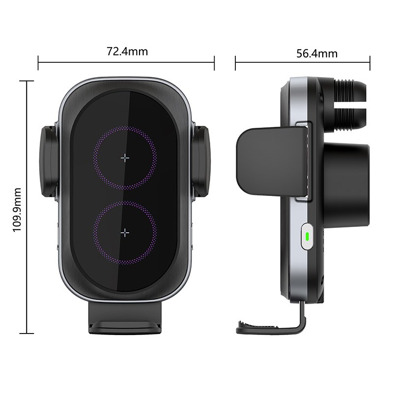 Dual Coil 15W Fast Charging Auto Sensing Charger Phone Holder Wireless Car Charger for Samsung Galaxy Z FLIP
