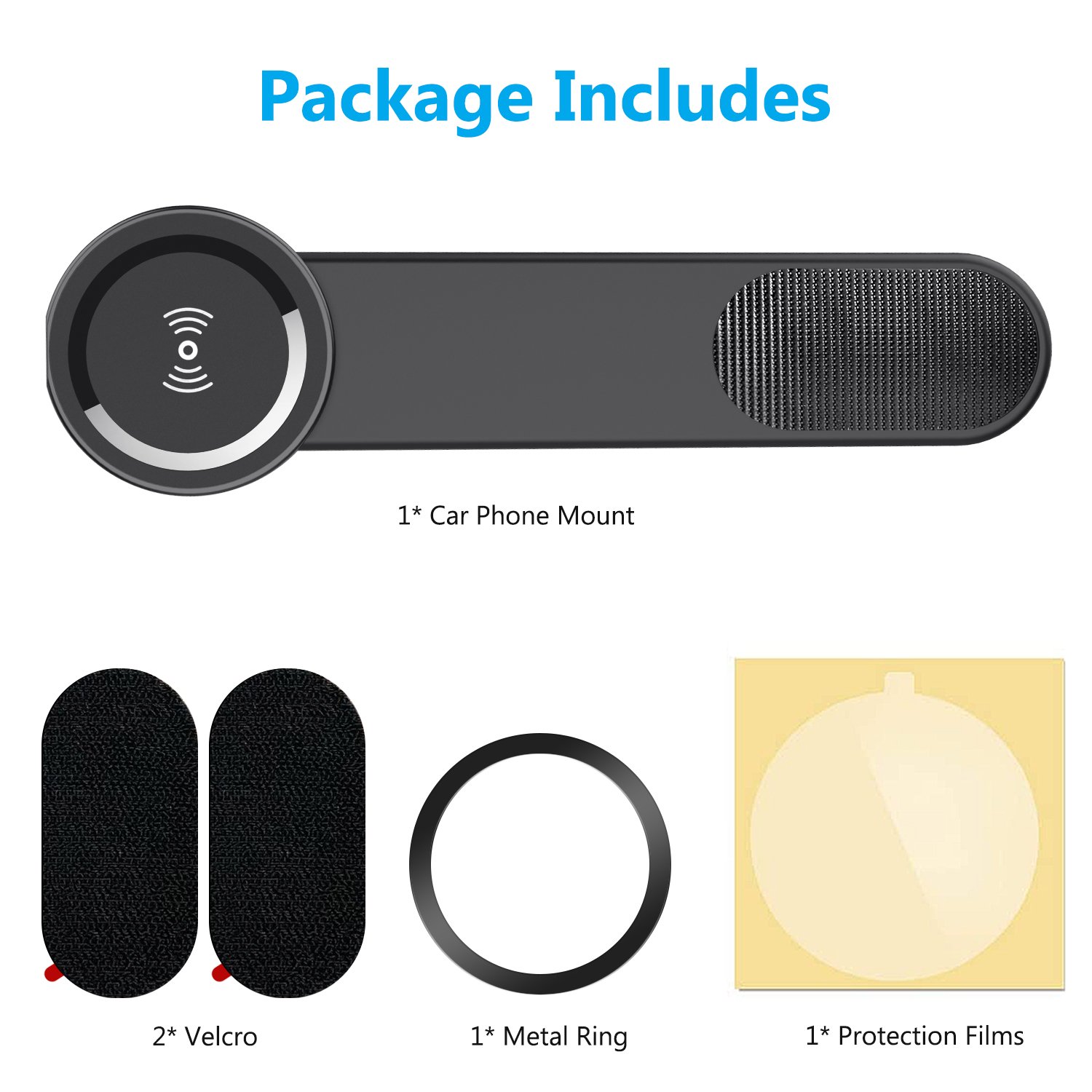 Magnetic Suction Car Phone Holder Stylish Bendable Wireless Fast Charging Mobile phone holder Magnetic For Car