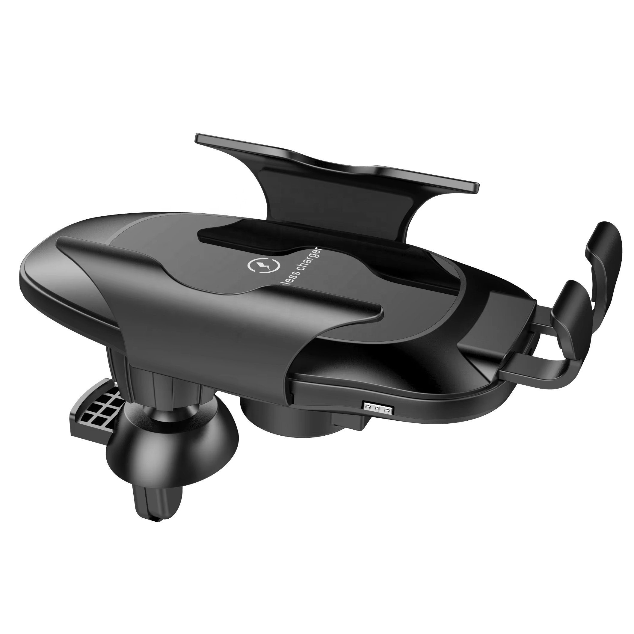 New Design Auto-Clamping Car Phone Air Vent Mount Holder 15W Fast Charging Wireless Car Charger Mobile Phone Charging Car Holder