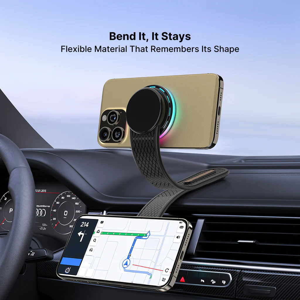 15W Magnetic Wireless Car Charger Phone Holder for Car Easy to Use Magnetic Charging Cellphone Portable Wireless Charger Vehicle