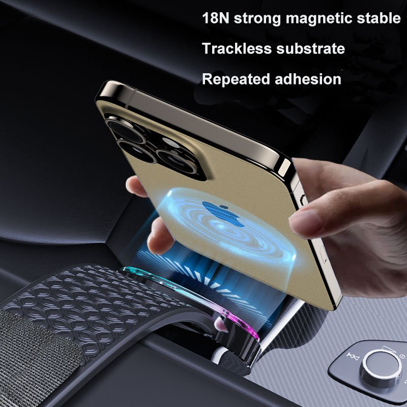 15W Magnetic Wireless Car Charger Phone Holder for Car Easy to Use Magnetic Charging Cellphone Portable Wireless Charger Vehicle