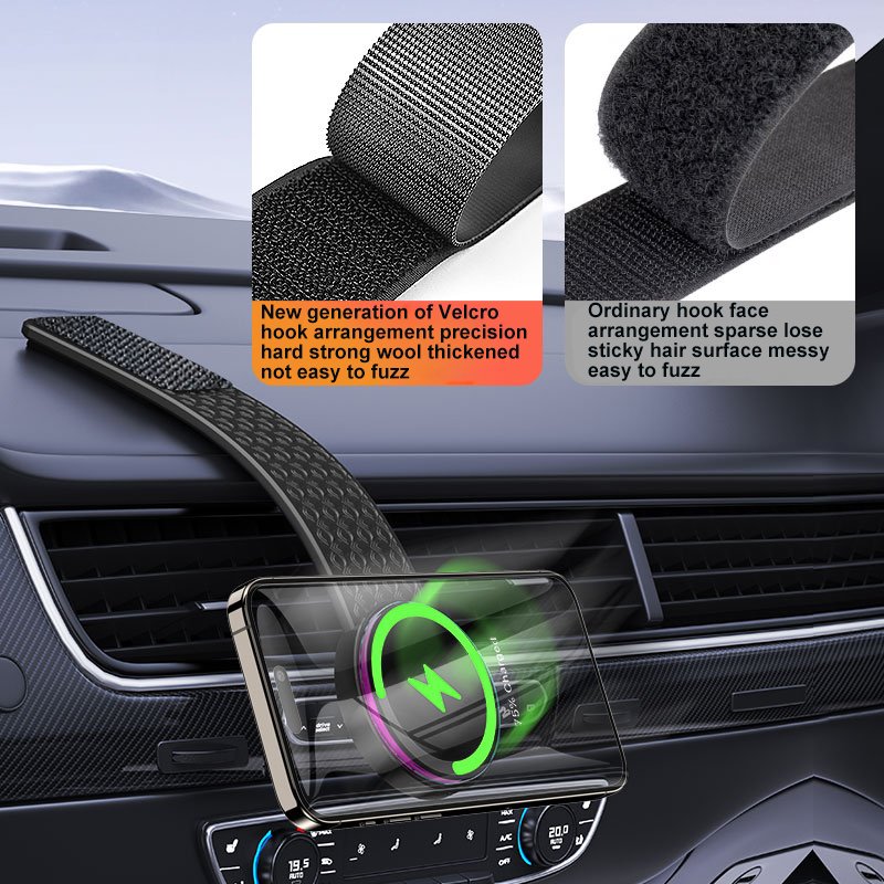 15W Magnetic Wireless Car Charger Phone Holder for Car Easy to Use Magnetic Charging Cellphone Portable Wireless Charger Vehicle