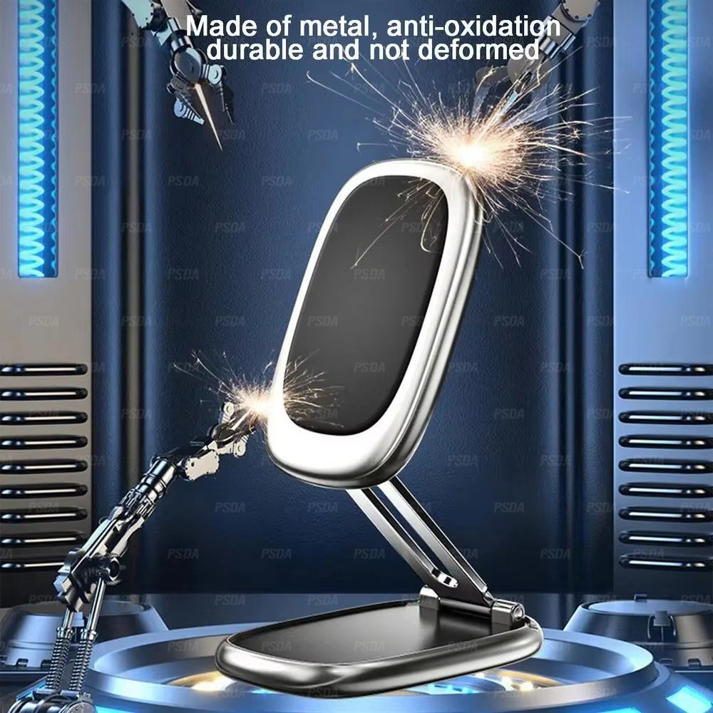 2024 Car Magnetic Mobile Phone Holder Dashboard High-end Design Strong Magnetic Folding 360° Rotating Navigation Metal Holder