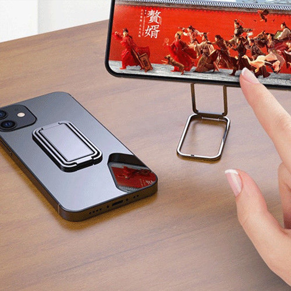 Adjustable Foldable Multi Angle Hand Grip Mount Metal Double Ring Phone Stand Finger Kickstand Car Magnetic Mobile Phone Holder