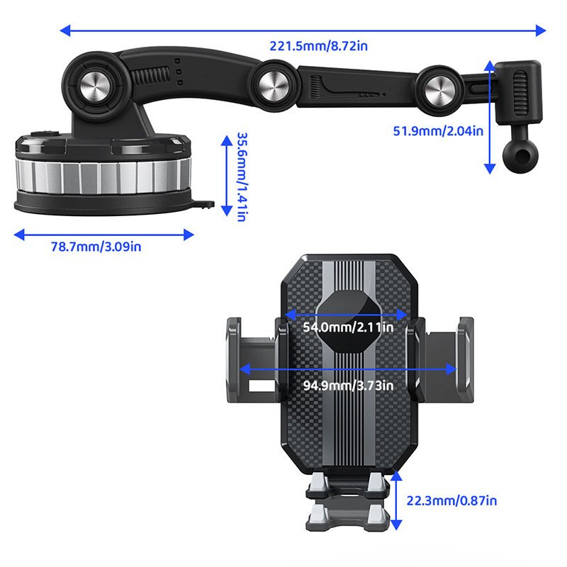 2022Large truck suction cup car mobile phone bracket universal large suction cup windshield center console anti-shake bracket