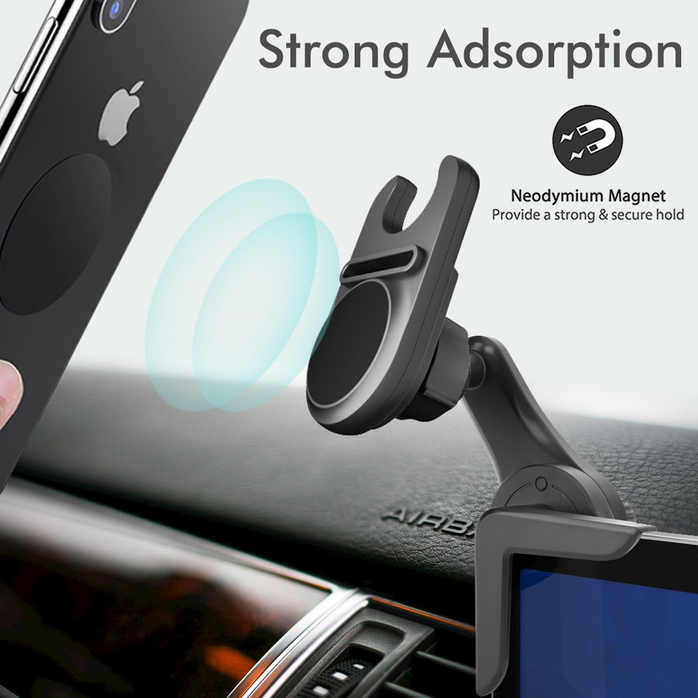3-in-1 360 Rotating magnetic car phone mount Socket Car Mount for Phone Holder Stand Dashboard Magnetic Car Phone Holder