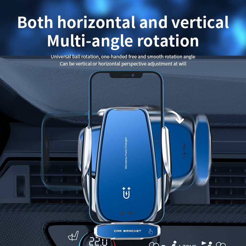 New arrival 2022 High-end colorful tempered glass panel 15W ultrafast charging battery inside wireless car charger