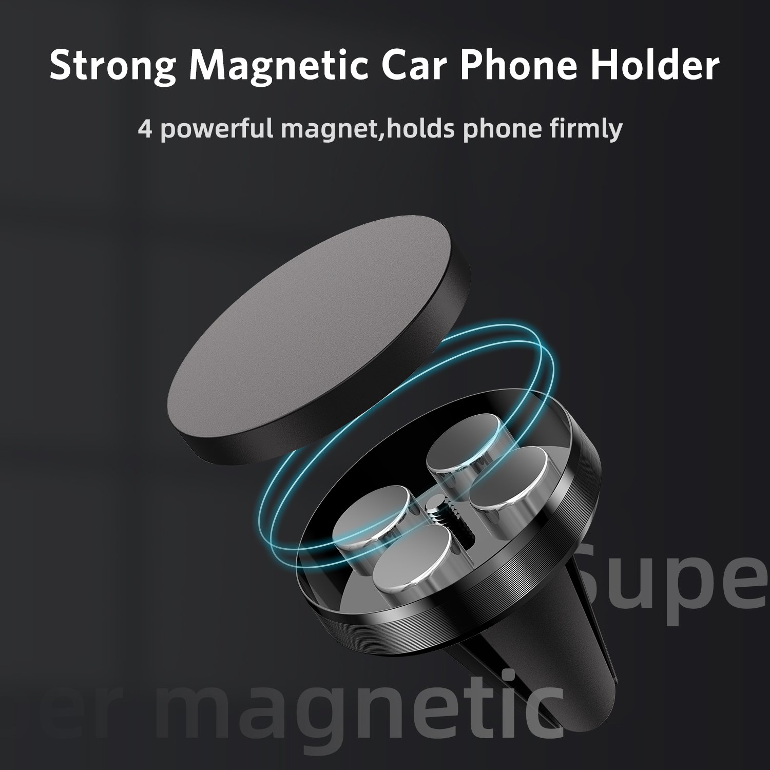 Magnetic Car Phone Holder For iPhone Samsung Huawei Xiaomi Air Vent Mount in Car Metal Magnet Stand Mobile Phone Support