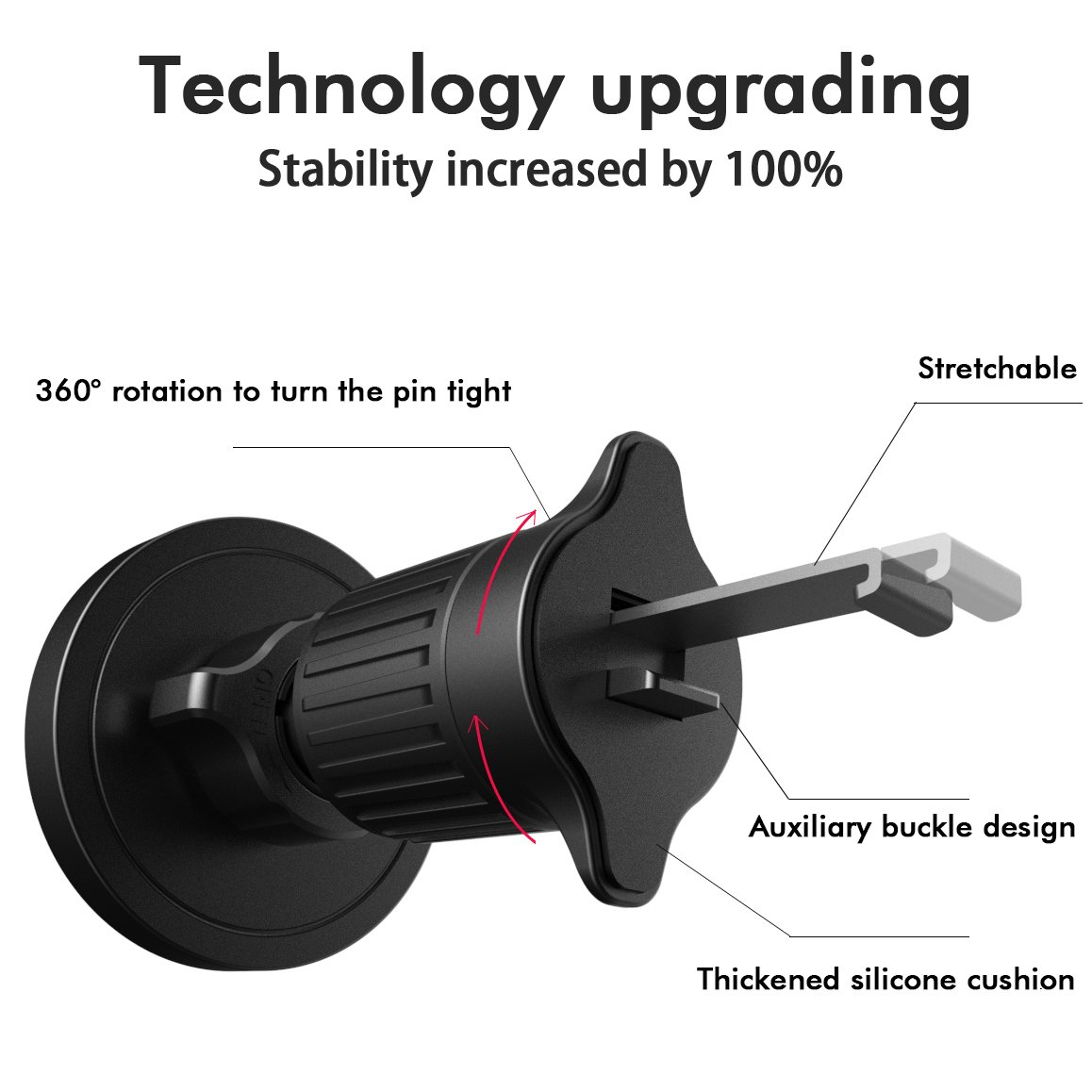 Car Accessories 360 Rotation Mobile Cell Phone Mount Magnetic Car Phone Holder For Car