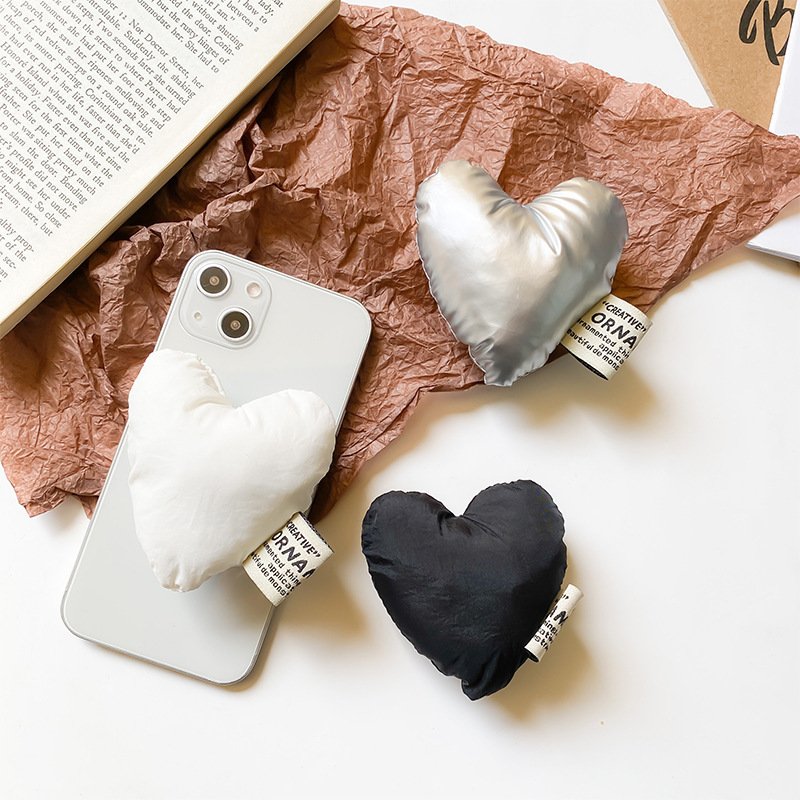 Best selling phone accessories luxury Design holder Factory Wholesale Fabric art Love Shape Collapsible Give Gift