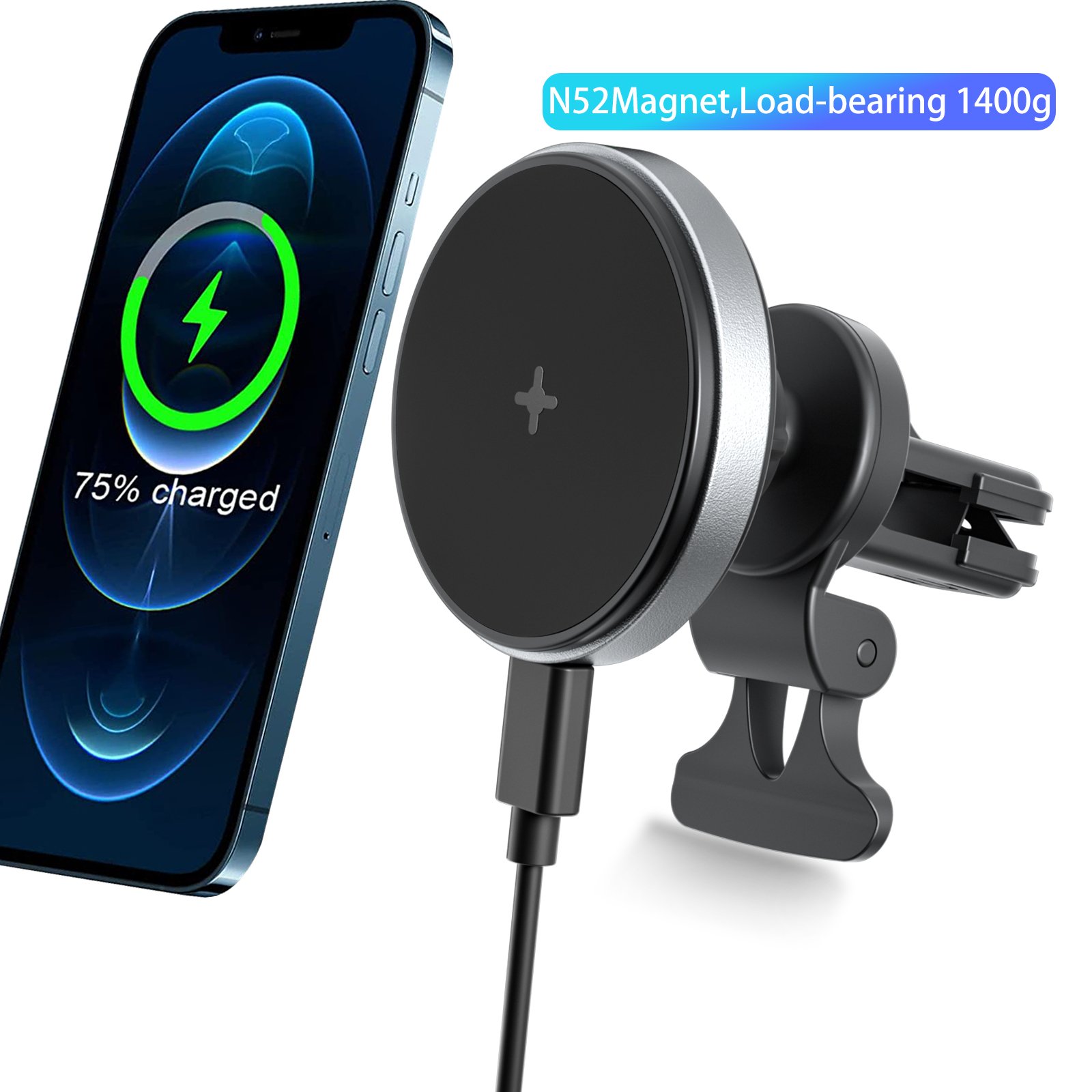 New Arrival Magnetic Car Charger Wireless Phone Holder Magnet For Iphone 12 15W Fast Car Wireless Charger