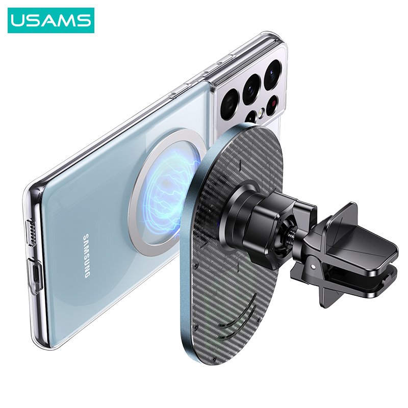 USAMS Best-selling wireless fast mobile phone holder 15w wireless charger car fast wireless car charger