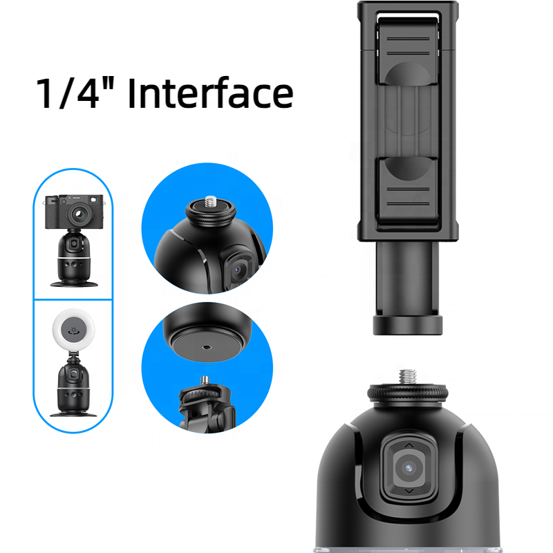 P03 No App Required Rechargeable 360 Rotation Auto Face Tracking Phone Holder Camera Mount for Live Vlog Streaming Video