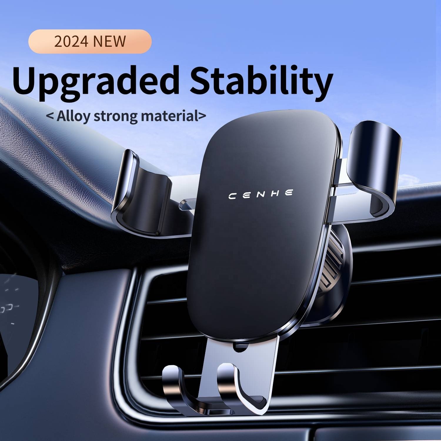 2024 New Amazon Hot Selling 360 Degree Rotating Gravity Car Air Outlet Phone Mount Windshield Dashboard Car Phone Holder