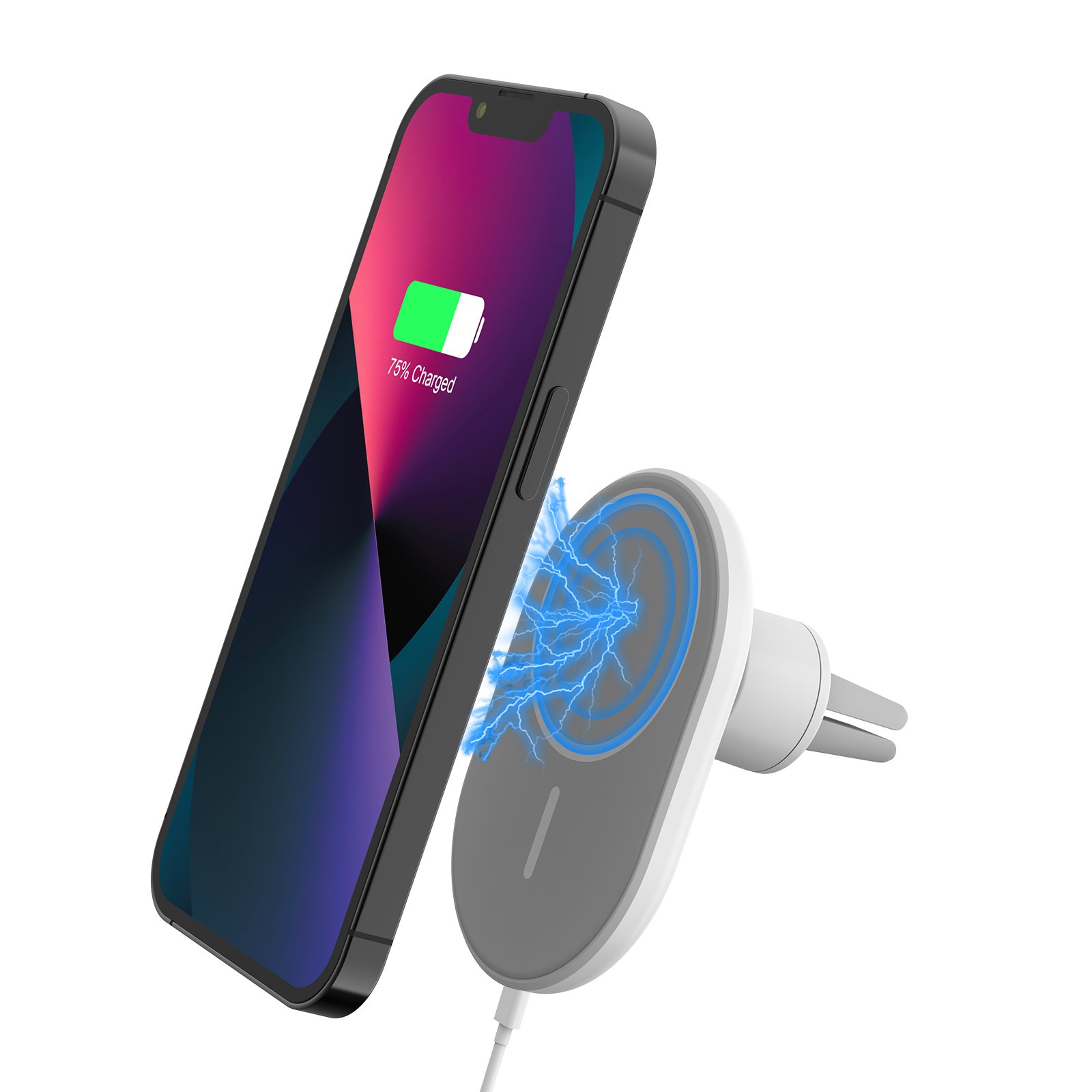 Portable Car Phone Holder for Apple Magnetic Wireless Charger