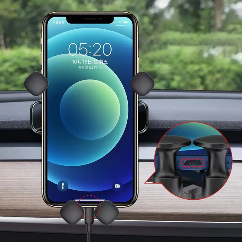 Gravity Car Phone Holder Mobile Cell Phone Support Mount for Tesla Model 3 Y 2017 2019 2020 2022 2024 Accessories