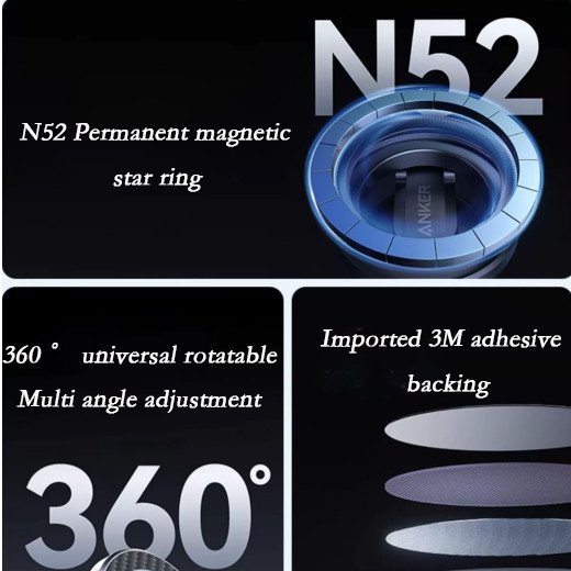 Anker N52 Mobile Phone Car Holder Magnetic Absorption Car Navigation Special Universal 2023 New