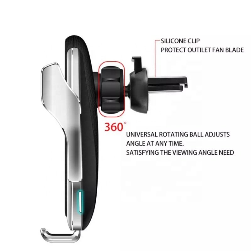 R1 Fast Charging 10W Automatic Clamping mobile Phone Air Mount Car Wireless Charger Holder bracket stand For iPhone For Huawei