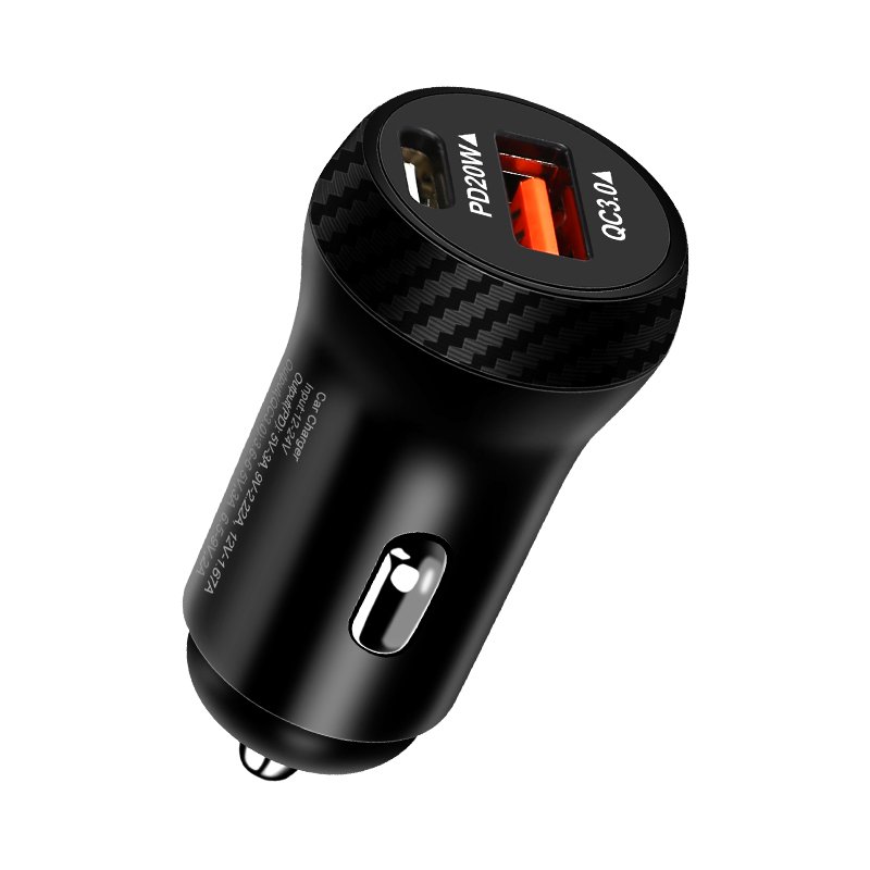 Hot Sale Portable PD20W QC3.0 12V 24V USB C Retractable Phone Holder Super Fast Electric Car Charger for Mobile Charging