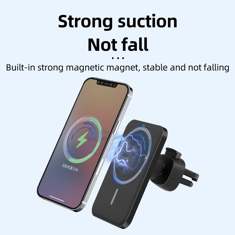 Original Wireless Charger 15W Magnetic Car Phone Holder for iPhones Car Wireless Quick Charge for iphone 15 14 13 12 Pro Max