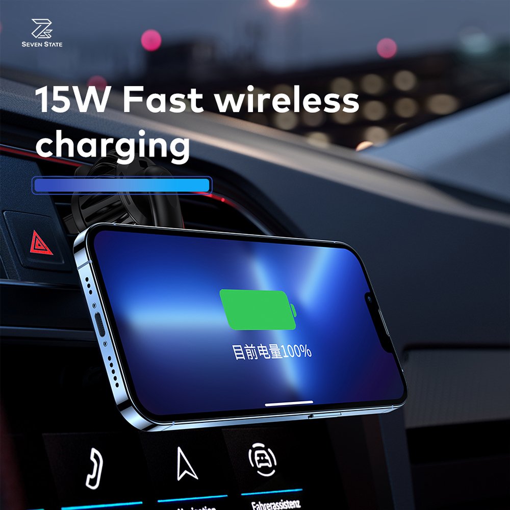 Magnetic Phone Holder For Car,15W Magnetic Wireless Car Charger,With Ice Cooling Charging Car Mount