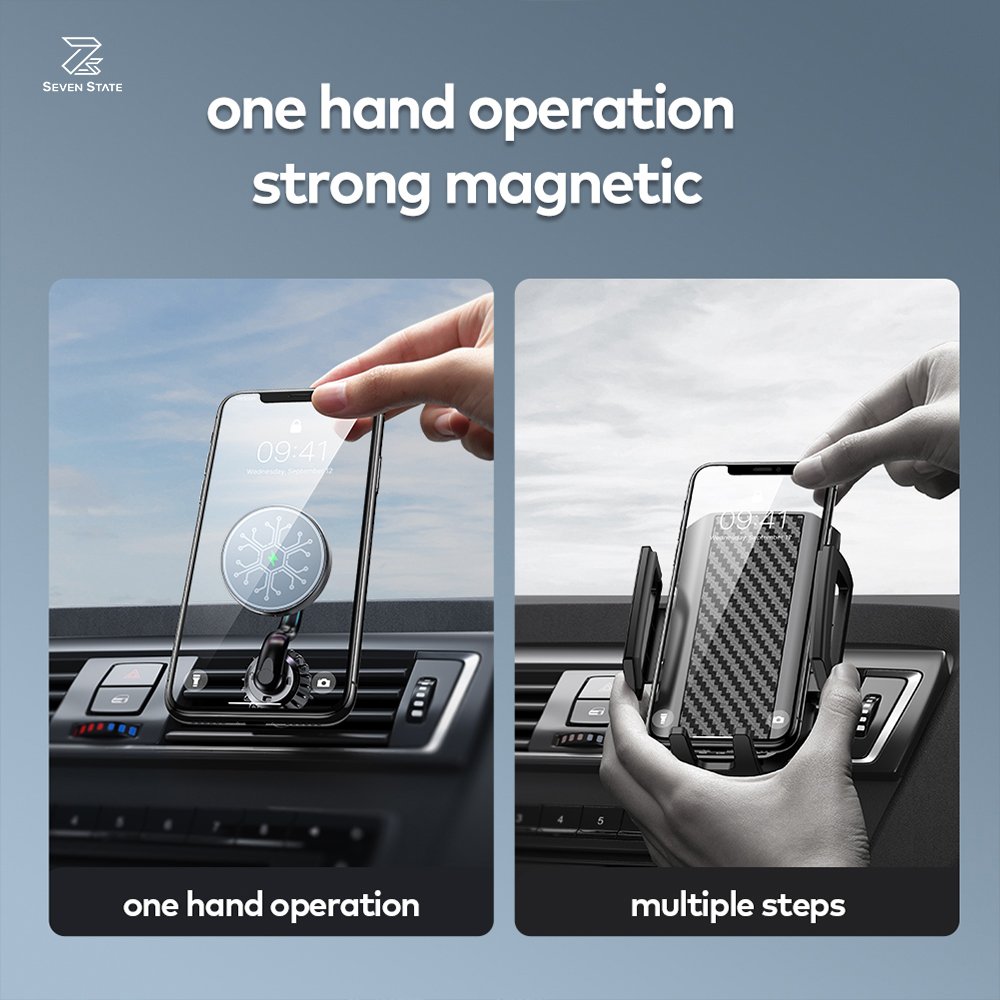 Magnetic Phone Holder For Car,15W Magnetic Wireless Car Charger,With Ice Cooling Charging Car Mount