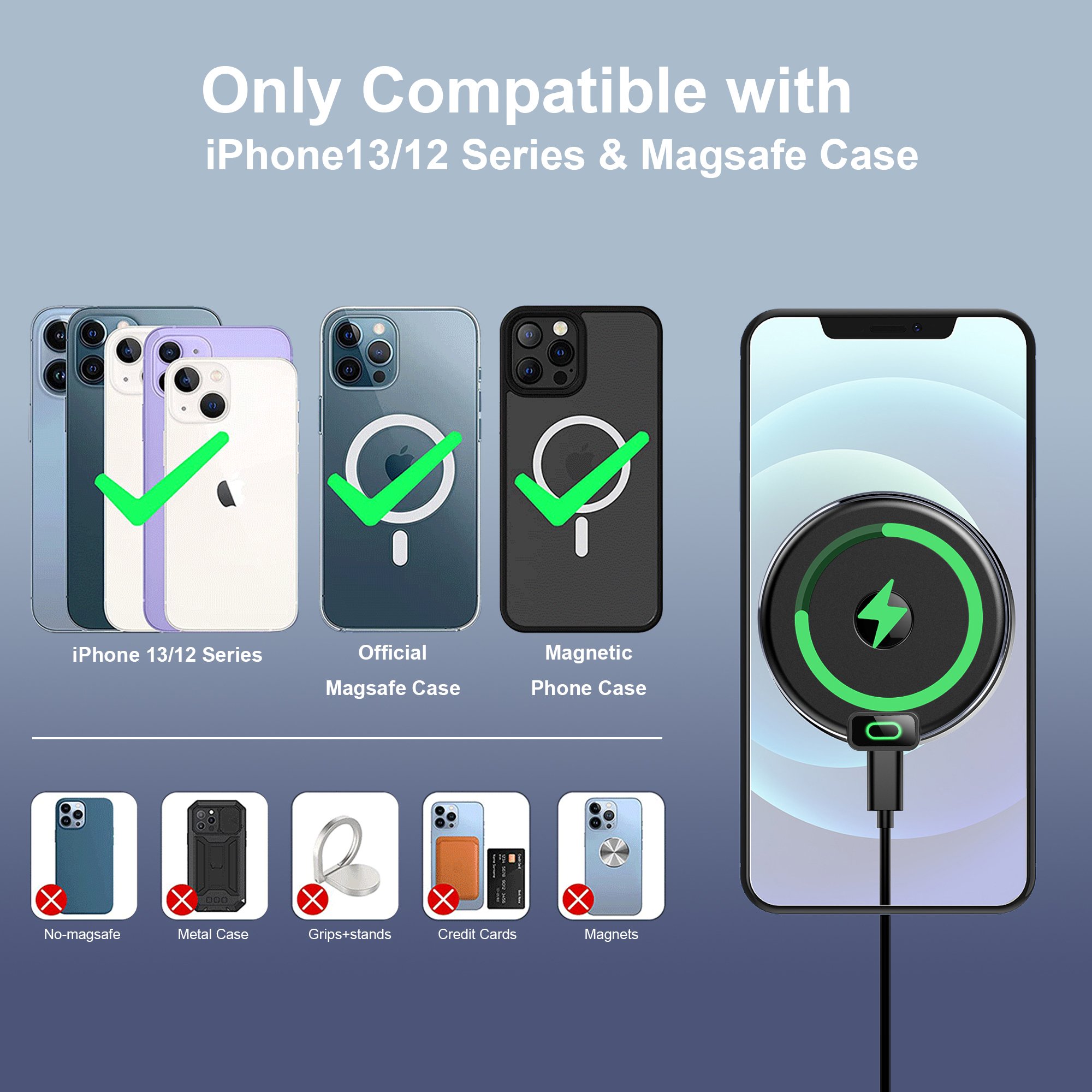 2023 Hot selling super magnetic force Wireless Car Charger