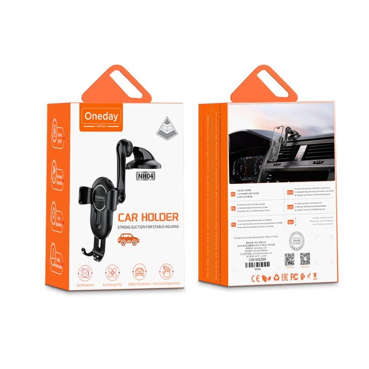 Popular Oneday NH04 Grivity 360 degree Suction car holder Universal 360 Angle Adjustable Gravity Car Dashboard Phone Holder