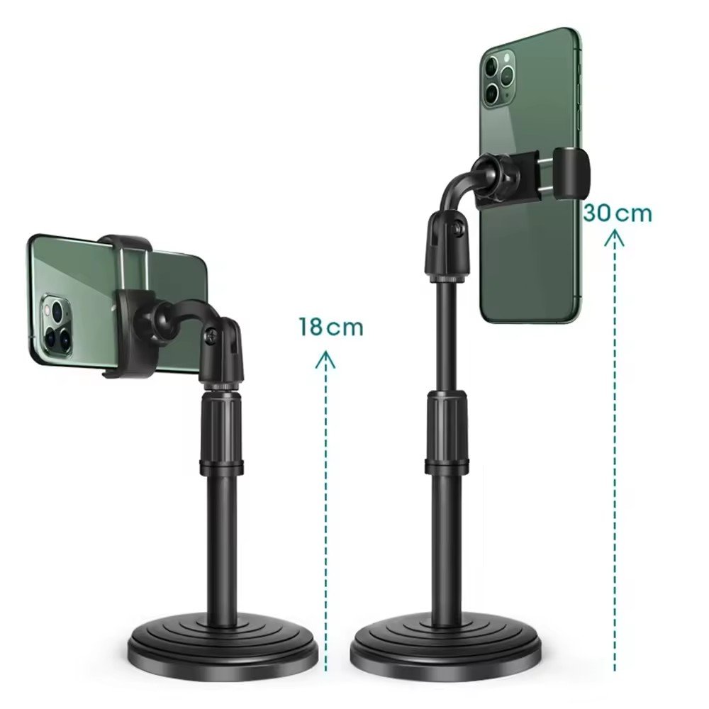 Wholesale Desktop Mobile Phone Holder Stand 360 Rotate for Live Streaming Shoot Video Youtube Round Base Smartphone Stand